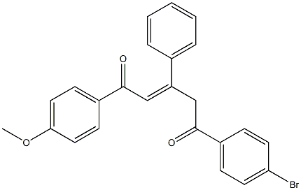 5-(4-bromophenyl)-1-(4-methoxyphenyl)-3-phenylpent-2-ene-1,5-dione Struktur