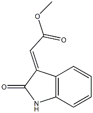 methyl 2-(2-oxo-2,3-dihydro-1H-indol-3-yliden)acetate Struktur