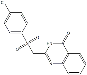 2-{[(4-chlorophenyl)sulfonyl]methyl}-4(3H)-quinazolinone Struktur