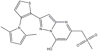 2-[3-(2,5-dimethyl-1H-pyrrol-1-yl)-2-thienyl]-5-[(methylsulfonyl)methyl]pyrazolo[1,5-a]pyrimidin-7-ol Struktur