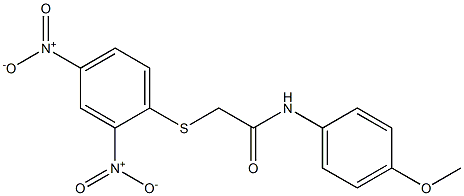 N1-(4-methoxyphenyl)-2-[(2,4-dinitrophenyl)thio]acetamide Struktur