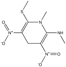 N2,1-dimethyl-6-(methylthio)-3,5-dinitro-1,4-dihydropyridin-2-amine Struktur