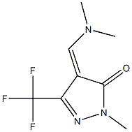 4-[(dimethylamino)methylidene]-1-methyl-3-(trifluoromethyl)-4,5-dihydro-1H- pyrazol-5-one Struktur