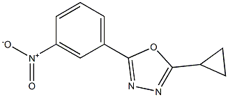 2-cyclopropyl-5-(3-nitrophenyl)-1,3,4-oxadiazole Struktur