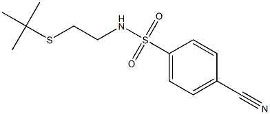 N1-[2-(tert-butylthio)ethyl]-4-cyanobenzene-1-sulfonamide Struktur