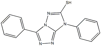 3,7-diphenyl-7H-[1,2,4]triazolo[4,3-b][1,2,4]triazole-6-thiol Struktur