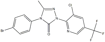 4-(4-bromophenyl)-2-[3-chloro-5-(trifluoromethyl)-2-pyridinyl]-5-methyl-2,4-dihydro-3H-1,2,4-triazol-3-one Struktur