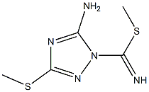 methyl 5-amino-3-(methylthio)-1H-1,2,4-triazole-1-carboximidothioate Struktur