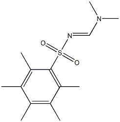 N1-[(dimethylamino)methylidene]-2,3,4,5,6-pentamethylbenzene-1-sulfonamide Struktur