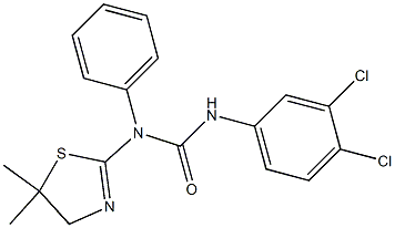 N'-(3,4-dichlorophenyl)-N-(5,5-dimethyl-4,5-dihydro-1,3-thiazol-2-yl)-N-phenylurea Struktur