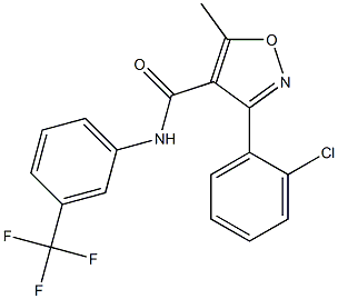 N4-[3-(trifluoromethyl)phenyl]-3-(2-chlorophenyl)-5-methylisoxazole-4-carboxamide Struktur