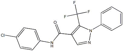 N4-(4-chlorophenyl)-1-phenyl-5-(trifluoromethyl)-1H-pyrazole-4-carboxamide Struktur