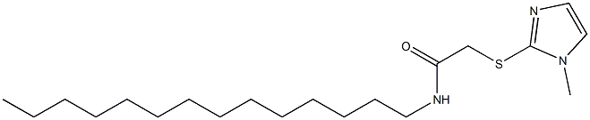 N1-tetradecyl-2-[(1-methyl-1H-imidazol-2-yl)thio]acetamide Struktur