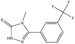 4-methyl-5-[3-(trifluoromethyl)phenyl]-2,4-dihydro-3H-1,2,4-triazole-3-thione Struktur