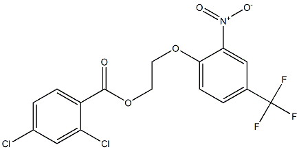 2-[2-nitro-4-(trifluoromethyl)phenoxy]ethyl 2,4-dichlorobenzoate Struktur