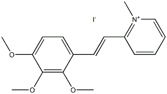 1-methyl-2-[(E)-2-(2,3,4-trimethoxyphenyl)ethenyl]pyridinium iodide Struktur