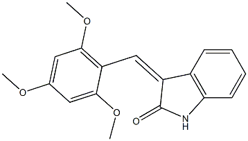 3-(2,4,6-trimethoxybenzylidene)indolin-2-one Struktur