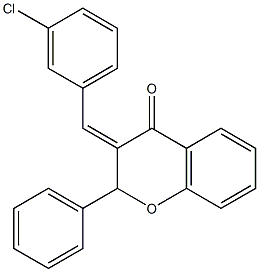 3-(3-chlorobenzylidene)-2-phenylchroman-4-one Struktur