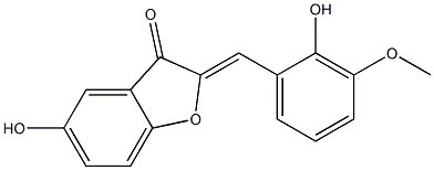 5-hydroxy-2-[(Z)-(2-hydroxy-3-methoxyphenyl)methylidene]-1-benzofuran-3-one Struktur