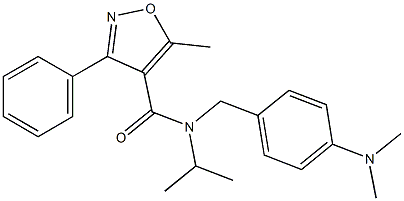 N4-[4-(dimethylamino)benzyl]-N4-isopropyl-5-methyl-3-phenylisoxazole-4-carboxamide Struktur