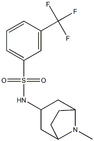 N1-(8-methyl-8-azabicyclo[3.2.1]oct-3-yl)-3-(trifluoromethyl)benzene-1-sulfonamide Struktur