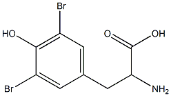 2-amino-3-(3,5-dibromo-4-hydroxyphenyl)propanoic acid Struktur