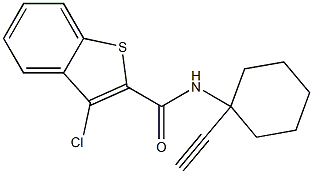 N2-(1-eth-1-ynylcyclohexyl)-3-chlorobenzo[b]thiophene-2-carboxamide Struktur