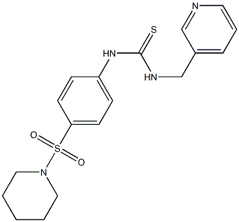 N-[4-(piperidinosulfonyl)phenyl]-N'-(3-pyridylmethyl)thiourea Struktur