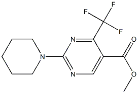 methyl 2-piperidino-4-(trifluoromethyl)pyrimidine-5-carboxylate Struktur