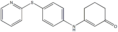 3-[4-(2-pyridinylsulfanyl)anilino]-2-cyclohexen-1-one Struktur