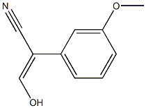 3-hydroxy-2-(3-methoxyphenyl)acrylonitrile Struktur