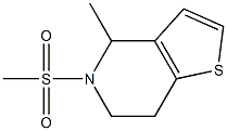 4-methyl-5-(methylsulfonyl)-4,5,6,7-tetrahydrothieno[3,2-c]pyridine Struktur