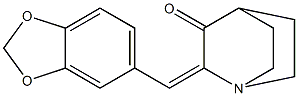 2-(1,3-benzodioxol-5-ylmethylidene)quinuclidin-3-one Struktur