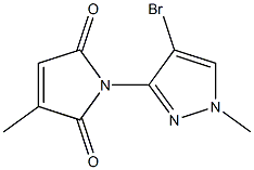 1-(4-bromo-1-methyl-1H-pyrazol-3-yl)-3-methyl-1H-pyrrole-2,5-dione Struktur