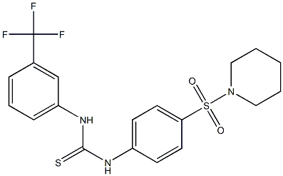 N-[4-(piperidinosulfonyl)phenyl]-N'-[3-(trifluoromethyl)phenyl]thiourea Struktur