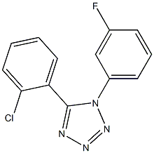 5-(2-chlorophenyl)-1-(3-fluorophenyl)-1H-1,2,3,4-tetraazole Struktur