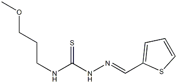 N1-(3-methoxypropyl)-2-(2-thienylmethylidene)hydrazine-1-carbothioamide Struktur