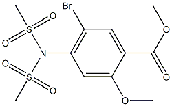 methyl 4-[bis(methylsulfonyl)amino]-5-bromo-2-methoxybenzenecarboxylate Struktur