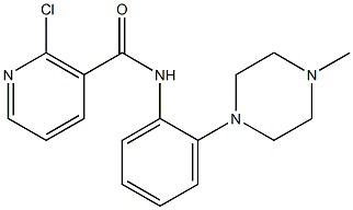 2-chloro-N-[2-(4-methylpiperazino)phenyl]nicotinamide Struktur