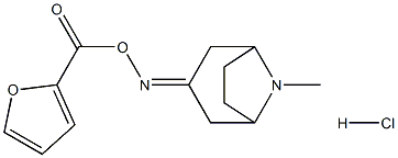 3-{[(2-furylcarbonyl)oxy]imino}-8-methyl-8-azabicyclo[3.2.1]octane hydrochloride Struktur