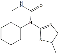 N-cyclohexyl-N'-methyl-N-(5-methyl-4,5-dihydro-1,3-thiazol-2-yl)urea Struktur