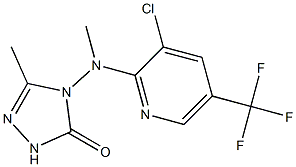 4-[[3-chloro-5-(trifluoromethyl)-2-pyridinyl](methyl)amino]-5-methyl-2,4-dihydro-3H-1,2,4-triazol-3-one Struktur