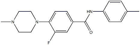 3-fluoro-N-(4-methylphenyl)-4-(4-methylpiperazino)benzenecarboxamide Struktur