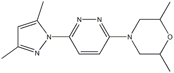 4-[6-(3,5-dimethyl-1H-pyrazol-1-yl)pyridazin-3-yl]-2,6-dimethylmorpholine Struktur