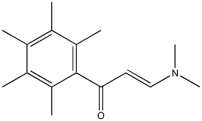 3-(dimethylamino)-1-(2,3,4,5,6-pentamethylphenyl)prop-2-en-1-one Struktur