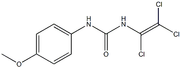 N-(4-methoxyphenyl)-N'-(1,2,2-trichlorovinyl)urea Struktur