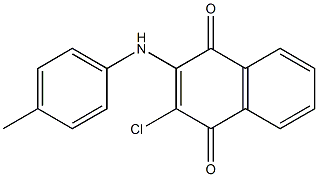 2-chloro-3-(4-toluidino)-1,4-dihydronaphthalene-1,4-dione Struktur