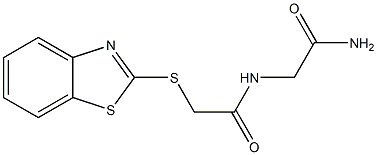 N1-(2-amino-2-oxoethyl)-2-(1,3-benzothiazol-2-ylthio)acetamide Struktur