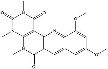 9,11-dimethoxy-2,4,5-trimethyl-1,2,3,4,5,6-hexahydrobenzo[b]pyrimido[4,5-h][1,6]naphthyridine-1,3,6-trione Struktur