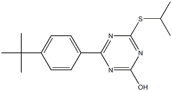 4-[4-(tert-butyl)phenyl]-6-(isopropylthio)-1,3,5-triazin-2-ol Struktur